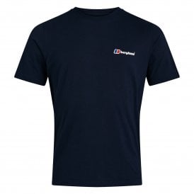 Berghaus Organic Front And Back Logo T Shirt in Dark Blue