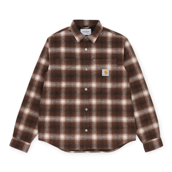Buy the Carhartt Wip Lashley Shirt Jacket in Tobacco brown