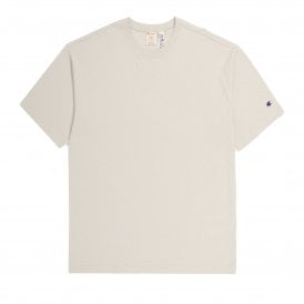 Champion T Shape Reverse Weave T Shirt in Cream