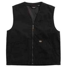 Dickies Duck Canvas Smr Vest in Stone Washed Black