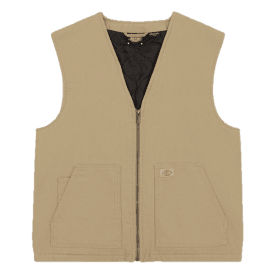 Dickies Duck Canvas Summer Vest in Stone Washed Desert Sand