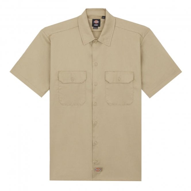 Dickies Short Sleeve Work Shirt in Khaki