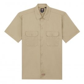 Dickies Short Sleeve Work Shirt in Khaki
