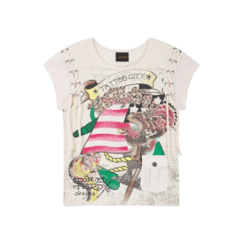 Ed Hardy American Eagle Lace Up T-shirt Pink