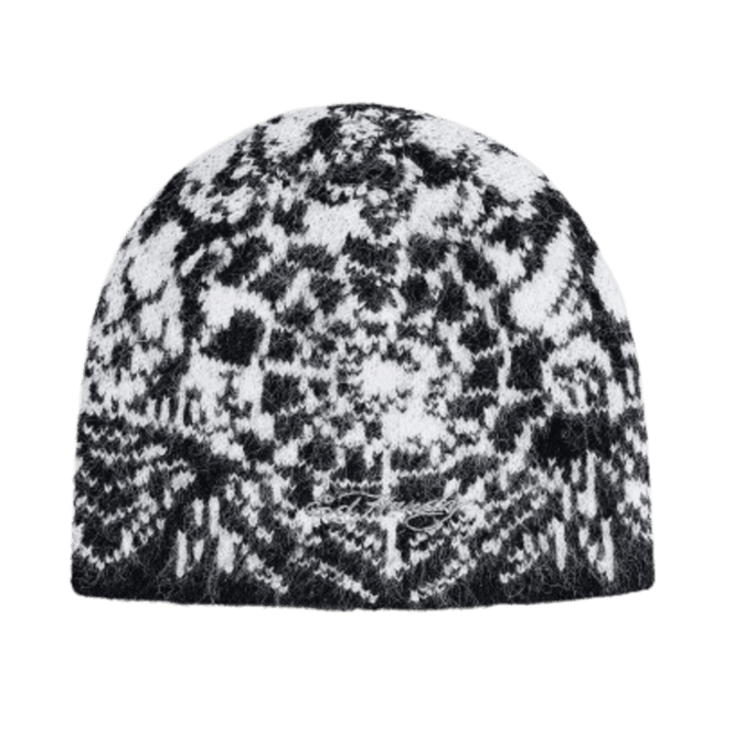 Ed Hardy Black Widow Beanie in Black