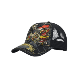 Ed Hardy Crawling Dragon 5 Panel Trucker Cap Black
