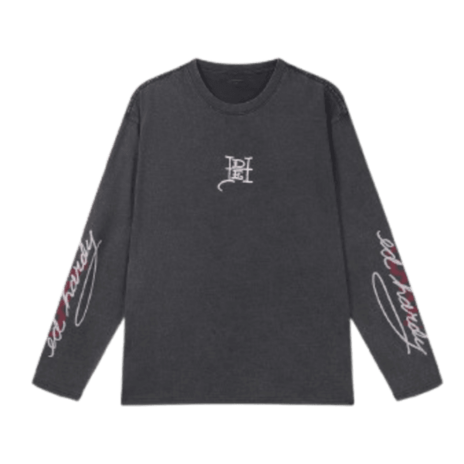 Ed Hardy Flying Twin Dragon Long Sleeve in Black