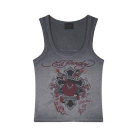Ed Hardy In Memory Vest Top in Black