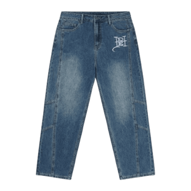 Ed Hardy Serpent Skull Jeans in Mid Blue