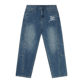 Ed Hardy Serpent Skull Jeans in Mid Blue