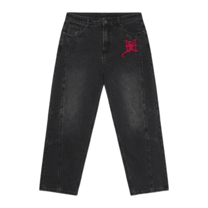 Ed Hardy Serpent Skull Jeans in Washed Black