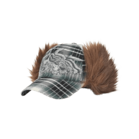 Ed Hardy Soaring Eagle Check Trapper Cap Grey