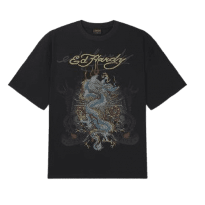 Ed Hardy When I Cared T-shirt in Black