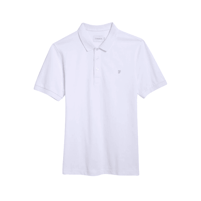 Farah Blanes Short Sleeve Polo Shirt - White