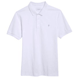 Farah Blanes Short Sleeve Polo Shirt - White