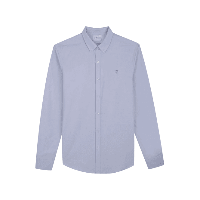 Farah Brewer Long Sleeve Shirt - Sky Blue