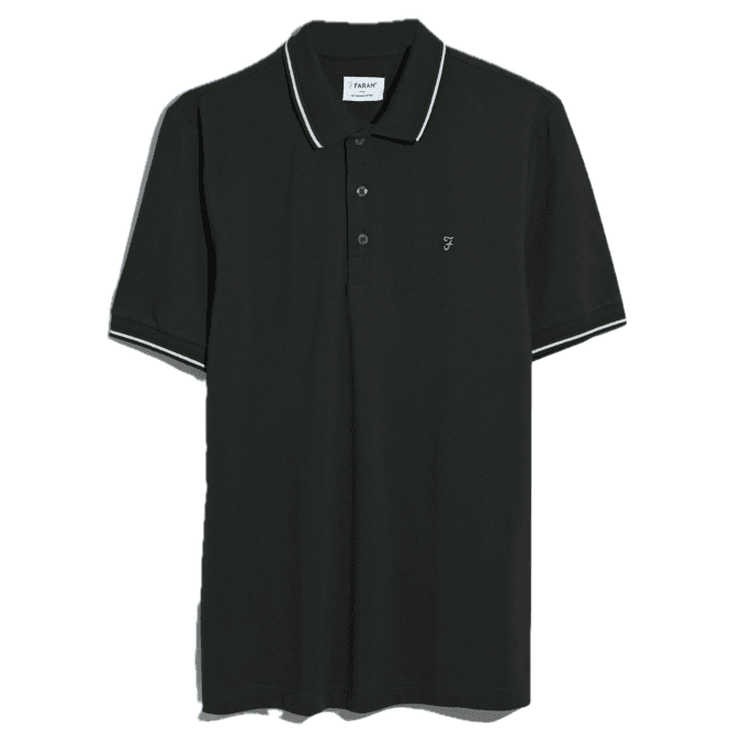 Farah Elton Short Sleeve Polo Shirt - Evergreen Green