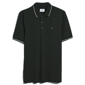 Farah Elton Short Sleeve Polo Shirt - Evergreen Green