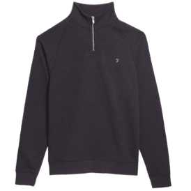 Farah Jim 1/4 Zip Sweatshirt - Black