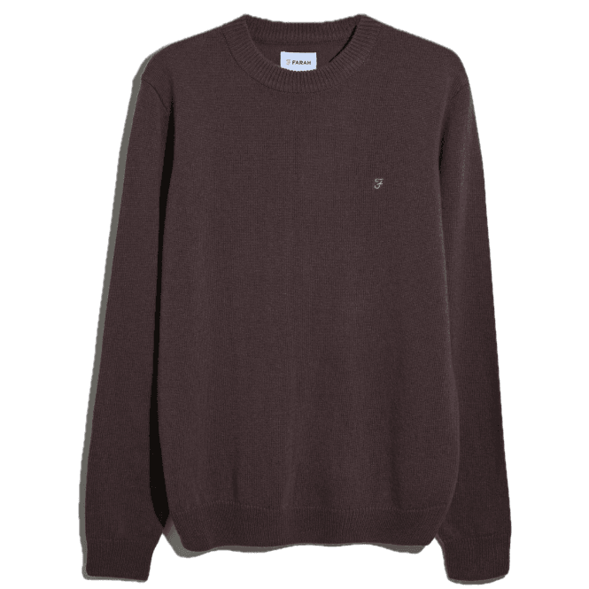Farah Maidstone Crew Knitwear Jumper - Mauve
