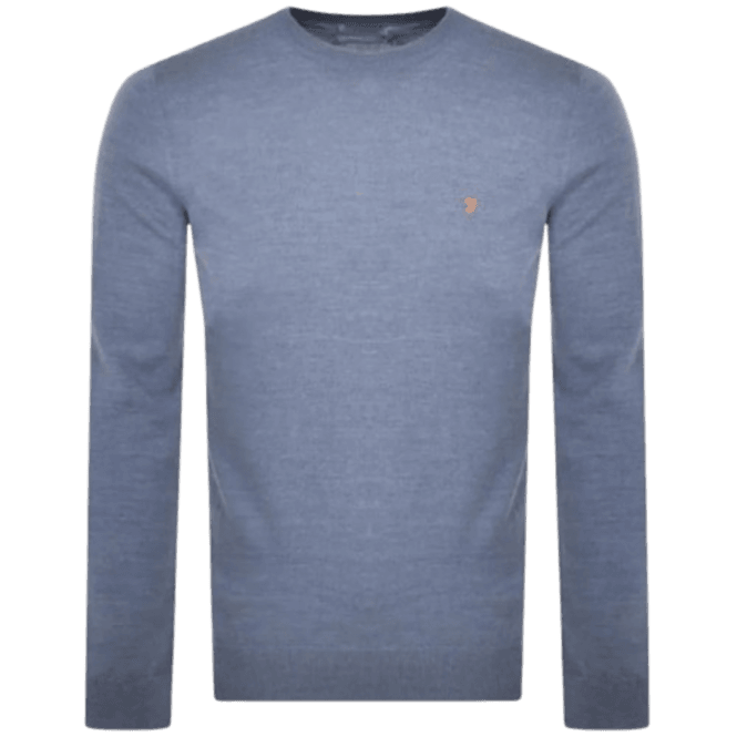 Farah Mullen Merino Wool Jumper - Chalk Blue