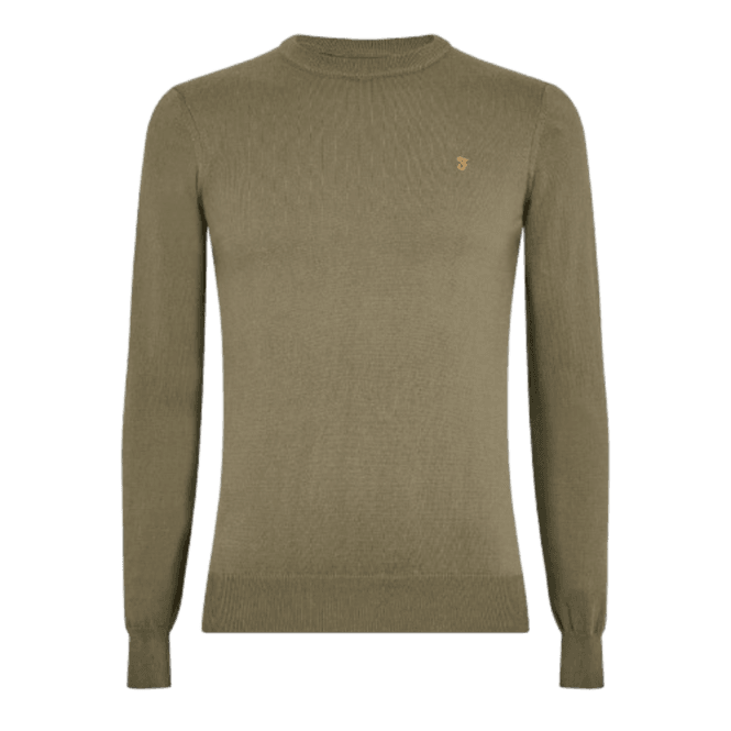 Farah Mullen Merino Wool Jumper Tarragon