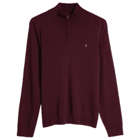 Farah Redchurch Merino Wool Jumper - Bordeaux Red