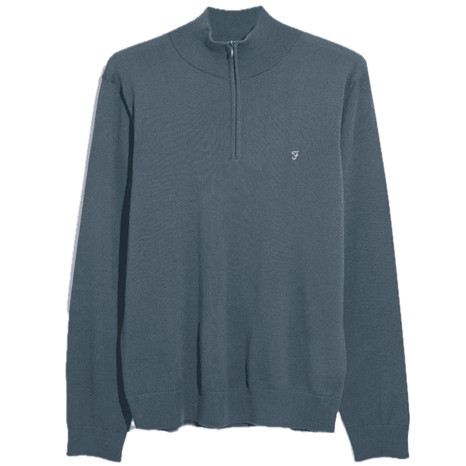 Farah Redchurch Merino Wool Jumper - Chalk Blue