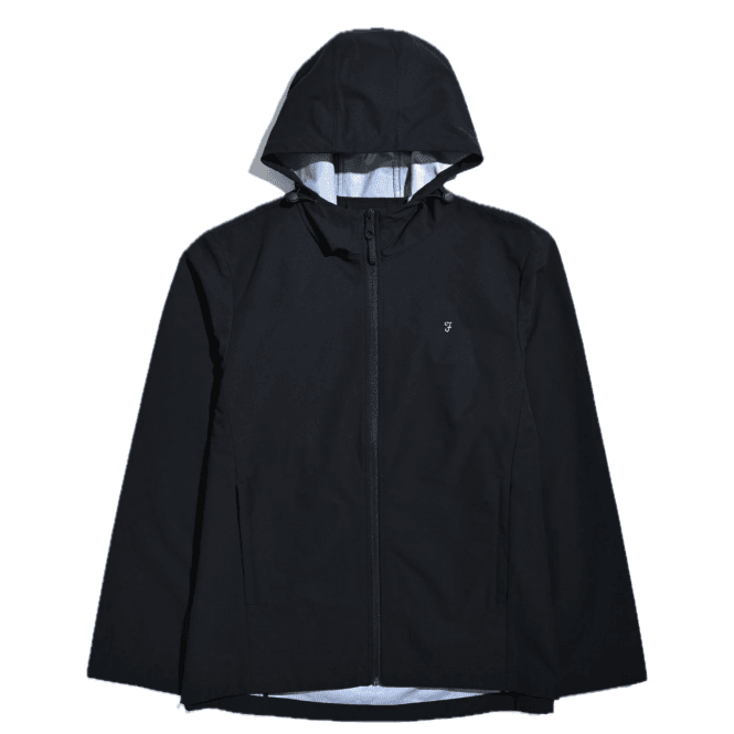 Farah Rhodes Hooded Rainproof Jacket - Black