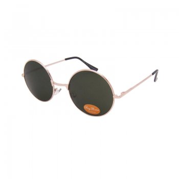 Festival Round Coloured Lens John Lennon Style Sunglasses Dark Green