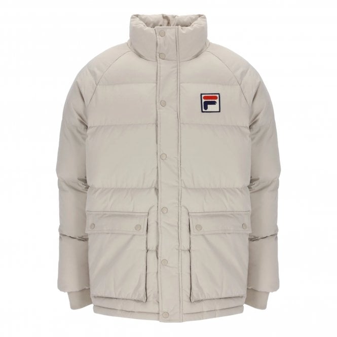 Fila Aspen Puffa Jacket in Silver Lining Beige
