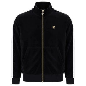 Fila Bosco Velour Track Jacket Black