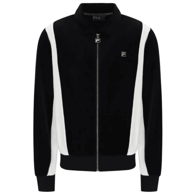 Fila Lazaro Velour Colour Jacket in Black/white Down