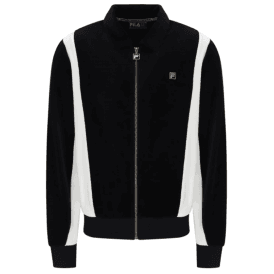 Fila Lazaro Velour Colour Jacket in Black/white Down