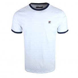 Fila Marconi Ringer T Shirt in White and Fila Navy