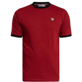 Fila Marconi Ringer T Shirt Sun Dried Tomato/black