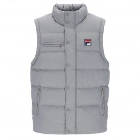 Fila Milton Archive Puffer Gilet in Sharkskin Grey