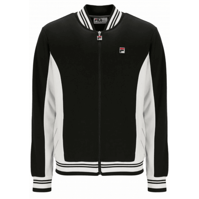 Fila Settanta Baseball Track Jacket - Black/Gardenia