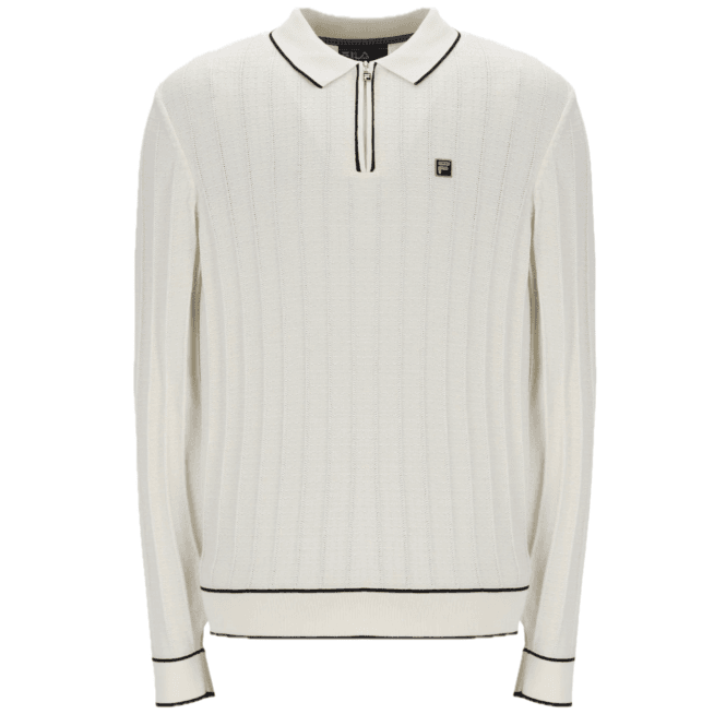 Fila Sully Long Sleeve Polo Shirt - Tofu Cream
