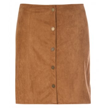Glamorous Button Skirt Tan