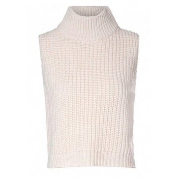 Glamorous Turtle Neck Vest Cream