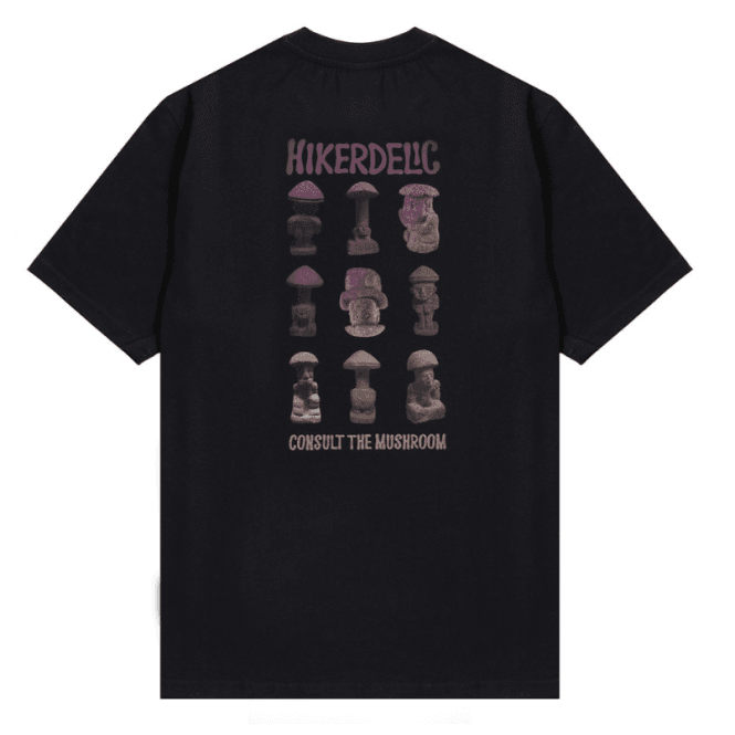 Hikerdelic Consult The Mushroom T-Shirt - Black