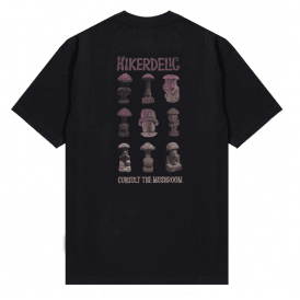 Hikerdelic Consult The Mushroom T-Shirt - Black
