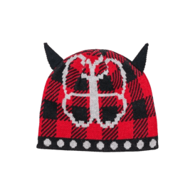 Hoddle Butterfly Horn Beanie in Red