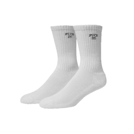 Huf Fuck It Embroidered Sock in White