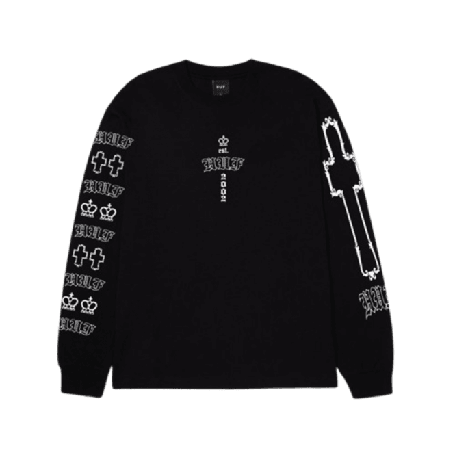Huf Hard Luxe Ls Tee Black
