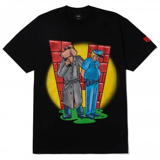 HUF Unlawful Short Sleeve T Shirt in Black
