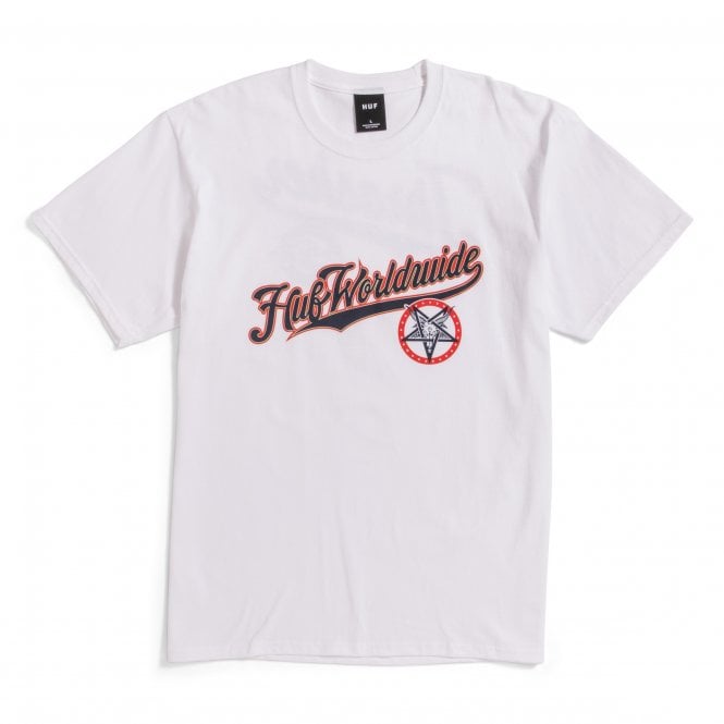 Huf X Thrasher Portola Short Sleeve Tee in White