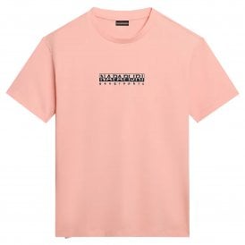 Napapijri S-Box S/S 4 T Shirt in Pink Salmon