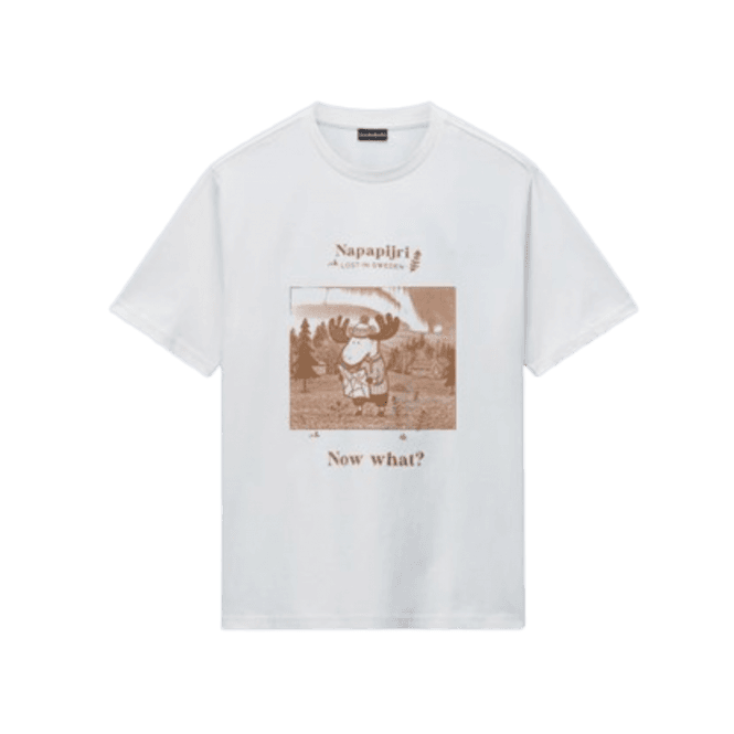 Napapijri S-cabin T-shirt in White Whisper